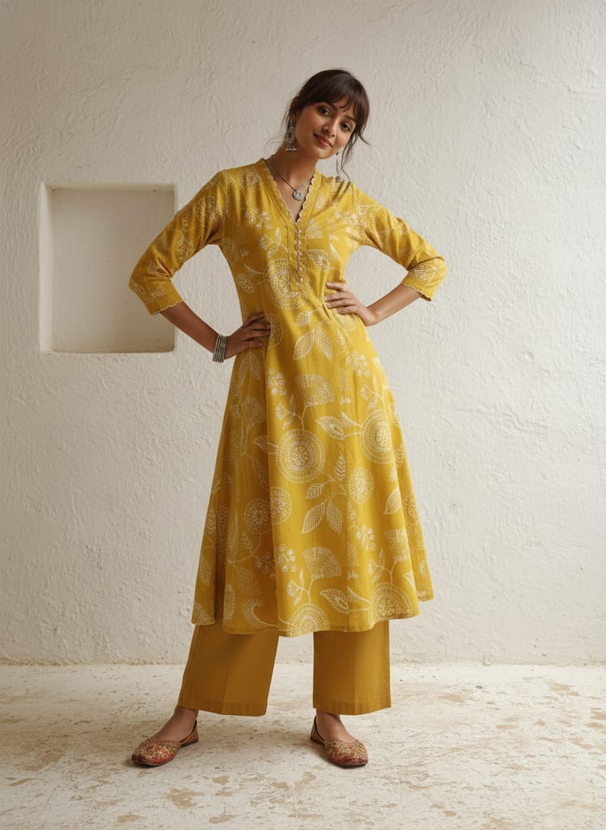 Cotton Aline Kurta Pant set